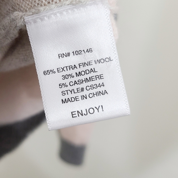 Michael Stars pink gray striped sweater Wool Modal Pastel Women's Size XS - Picture 5 of 5